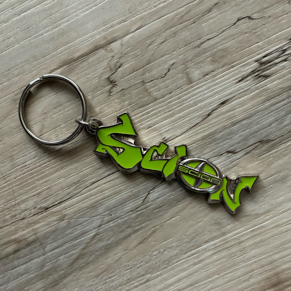 Scion Nation Neon Green Keychain
